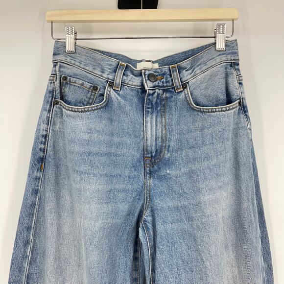 Haikure | Hurley Wide Leg Baggy Jeans in Chill Blue Waistband Detail Cuff 24 - Picture 4 of 16